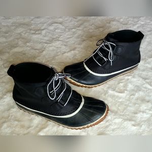 Sorel Out N About Black Leather Rain/Snow Boot US 9